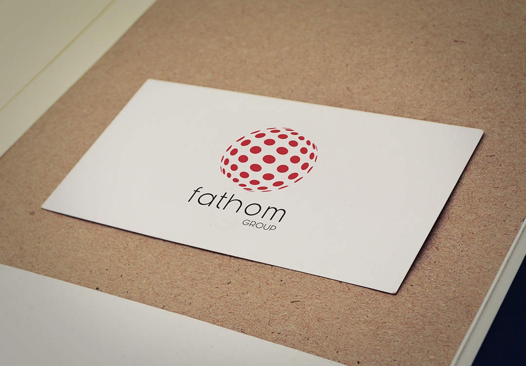 business card with logo suggestion on it.